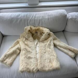 Vintage genuine rabbit fur coat